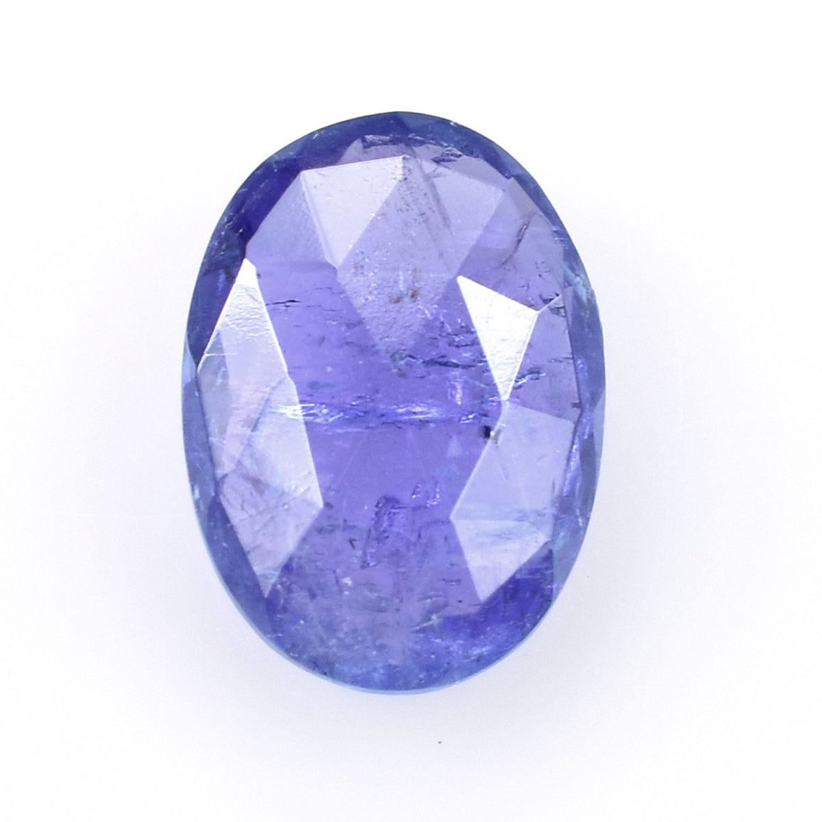TANZANITE (MILKY) ROSE CUT BRIOLETTE OVAL (AA)(SEMI MILKY) 14.00X10.00 MM 5.55 Cts.