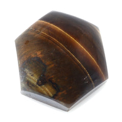 YELLOW TIGER'S EYE QUARTZ HEXAGON CAB 15MM 17.35 Cts.