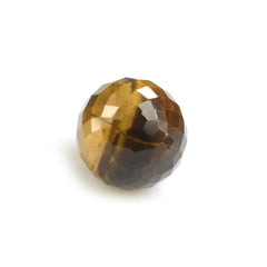 YELLOW TIGER'S EYE QUARTZ FACETED DROPS (HALF DRILL 1.00MM) 14X10MM 9.81 Cts.