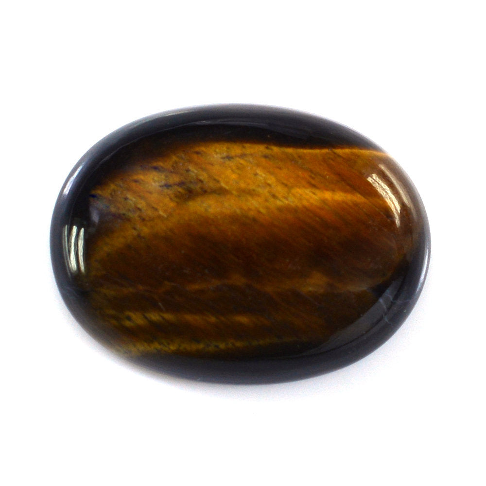 YELLOW TIGER'S EYE OVAL CAB 20X15MM 14.28 Cts.