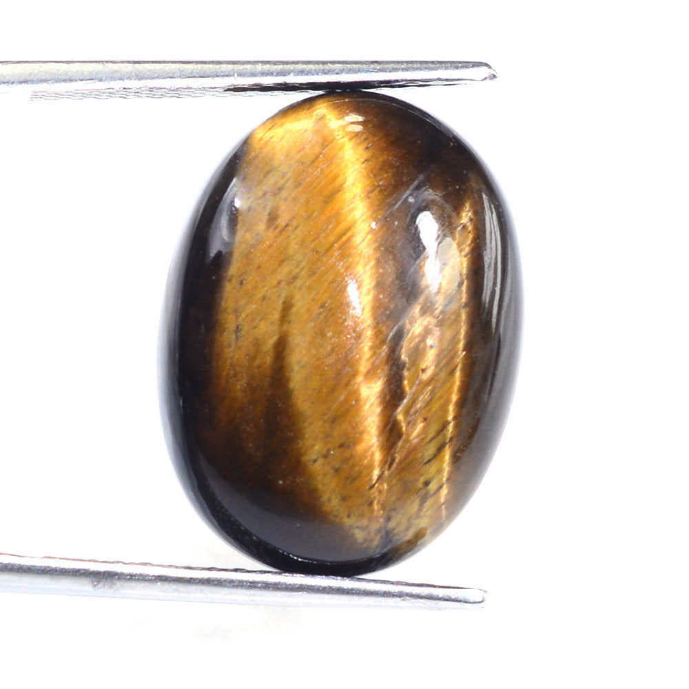YELLOW TIGER'S EYE OVAL CAB 20X15MM 14.28 Cts.