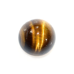 YELLOW TIGER EYE HIGH DOME ROUND CAB 10.00MM 5.07 Cts.