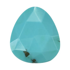 TURQUOISE ROSE CUT BRIOLETTE IRREGULAR TRILLION 16X14MM 5.65 Cts.