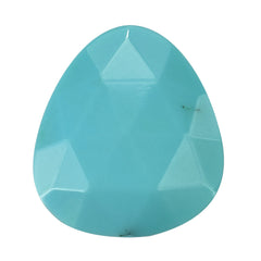 TURQUOISE ROSE CUT BRIOLETTE IRREGULAR TRILLION 16X14MM 5.65 Cts.