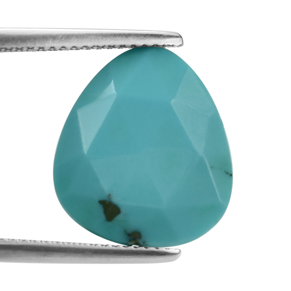 TURQUOISE ROSE CUT BRIOLETTE IRREGULAR TRILLION 16X14MM 5.65 Cts.