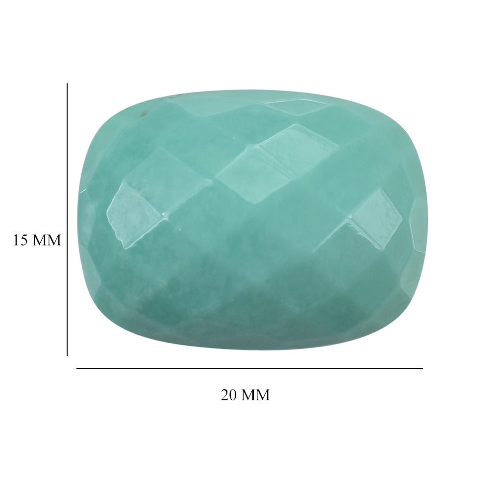 TURQUOISE CHECKER CUSHION CAB 20X15MM 16.48 Cts.
