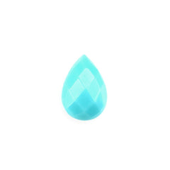 NATURAL TURQUOISE CHECKER PEAR CAB 6X4MM 0.36 Cts.