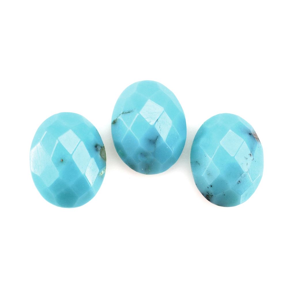MATRIX TURQUOISE CHECKER OVAL CAB 9X7MM 1.36 Cts.