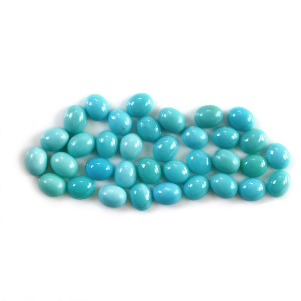 TURQUOISE OVAL CAB 5X3MM 0.35 Cts.