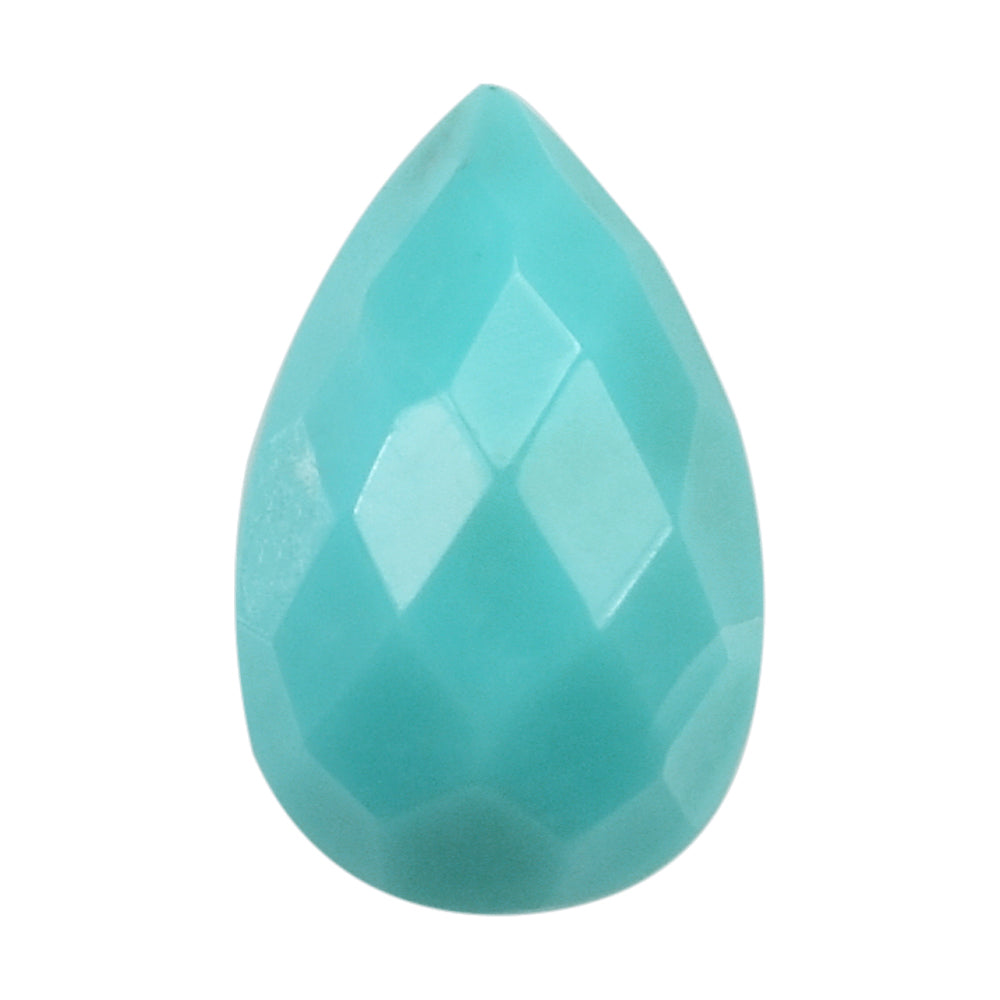 TURQUOISE CHECKER PEAR CAB 8X5MM 0.80 Cts.