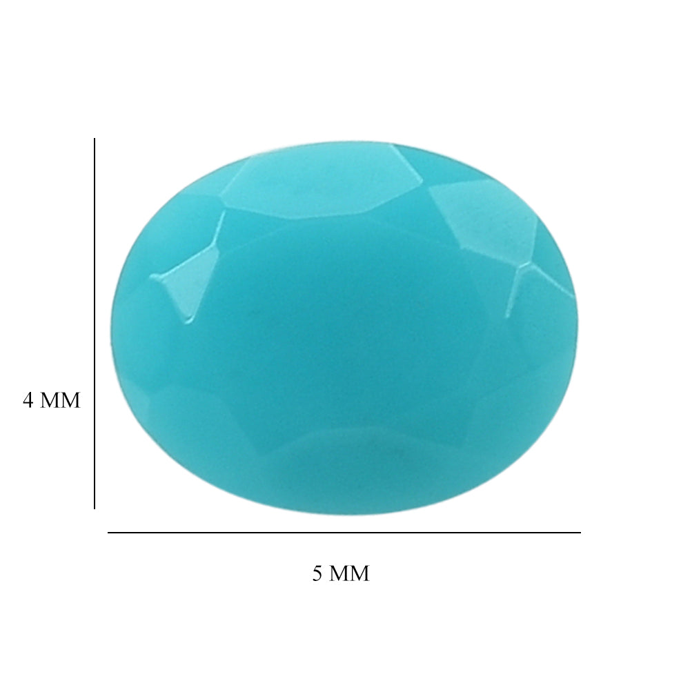 TURQUOISE CUT OVAL 5X4MM 0.27 Cts.