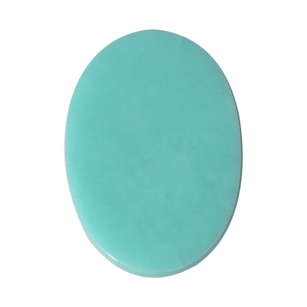 TURQUOISE OVAL PLATE (BLUE GREEN) 13X9MM 2.35 Cts.