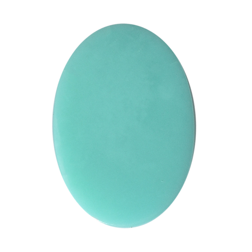 TURQUOISE OVAL PLATE (BLUE GREEN) 13X9MM 2.35 Cts.