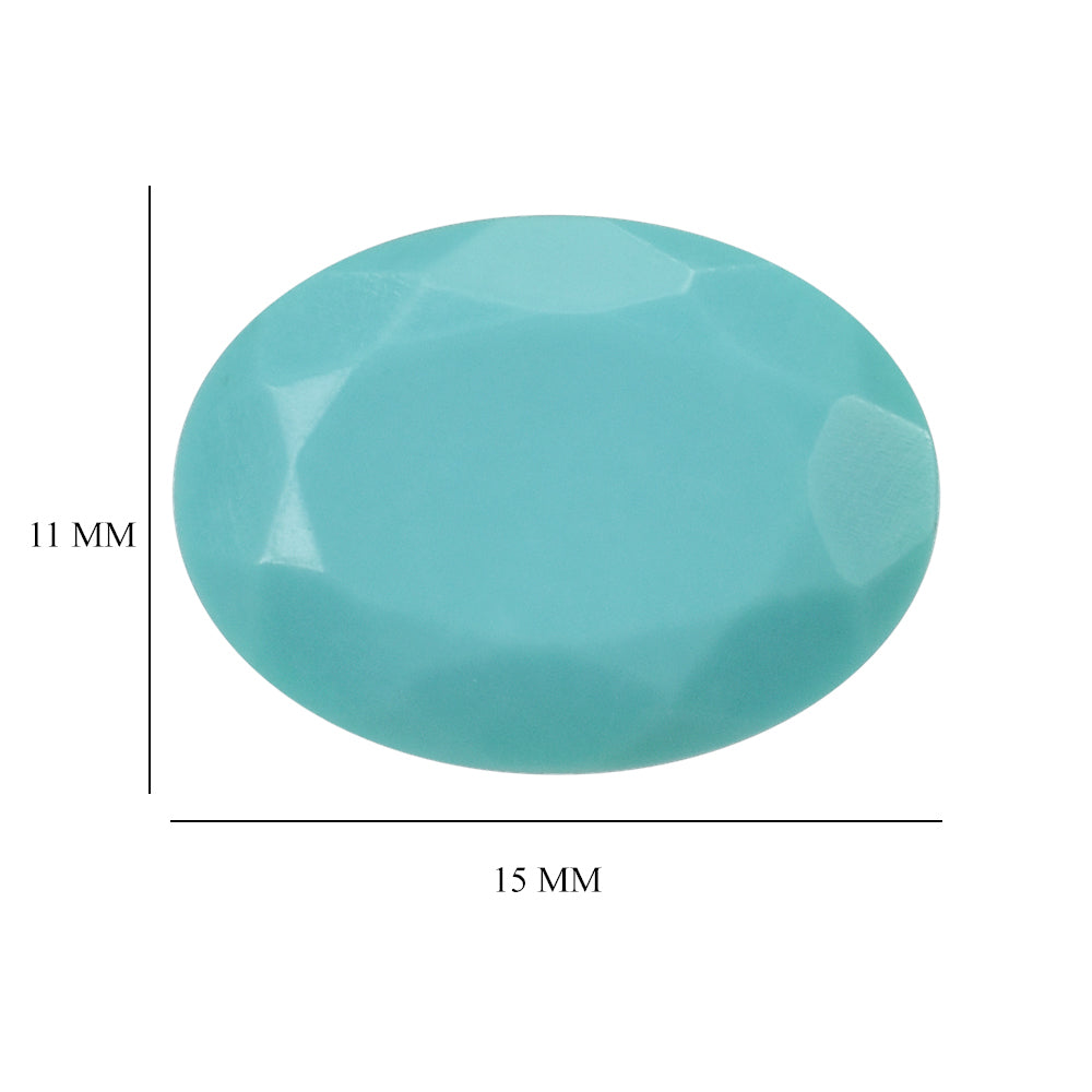 TURQUOISE CUT OVAL 15X11MM 5.40 Cts.