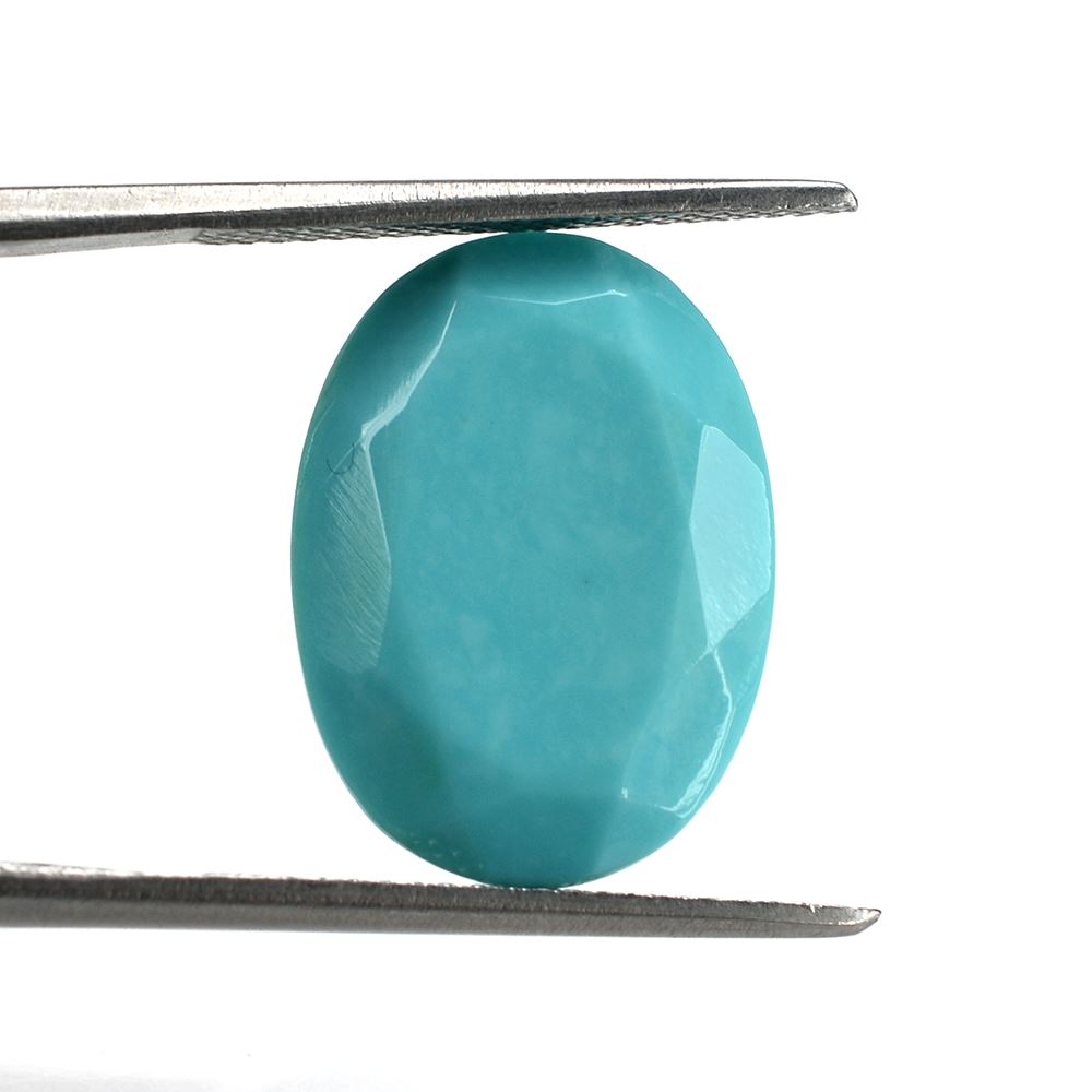 TURQUOISE BOTH SIDE TABLE CUT OVAL 18X13MM 7.38 Cts.