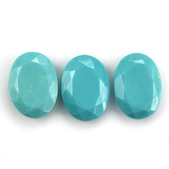 TURQUOISE BOTH SIDE TABLE CUT OVAL 18X13MM 7.38 Cts.