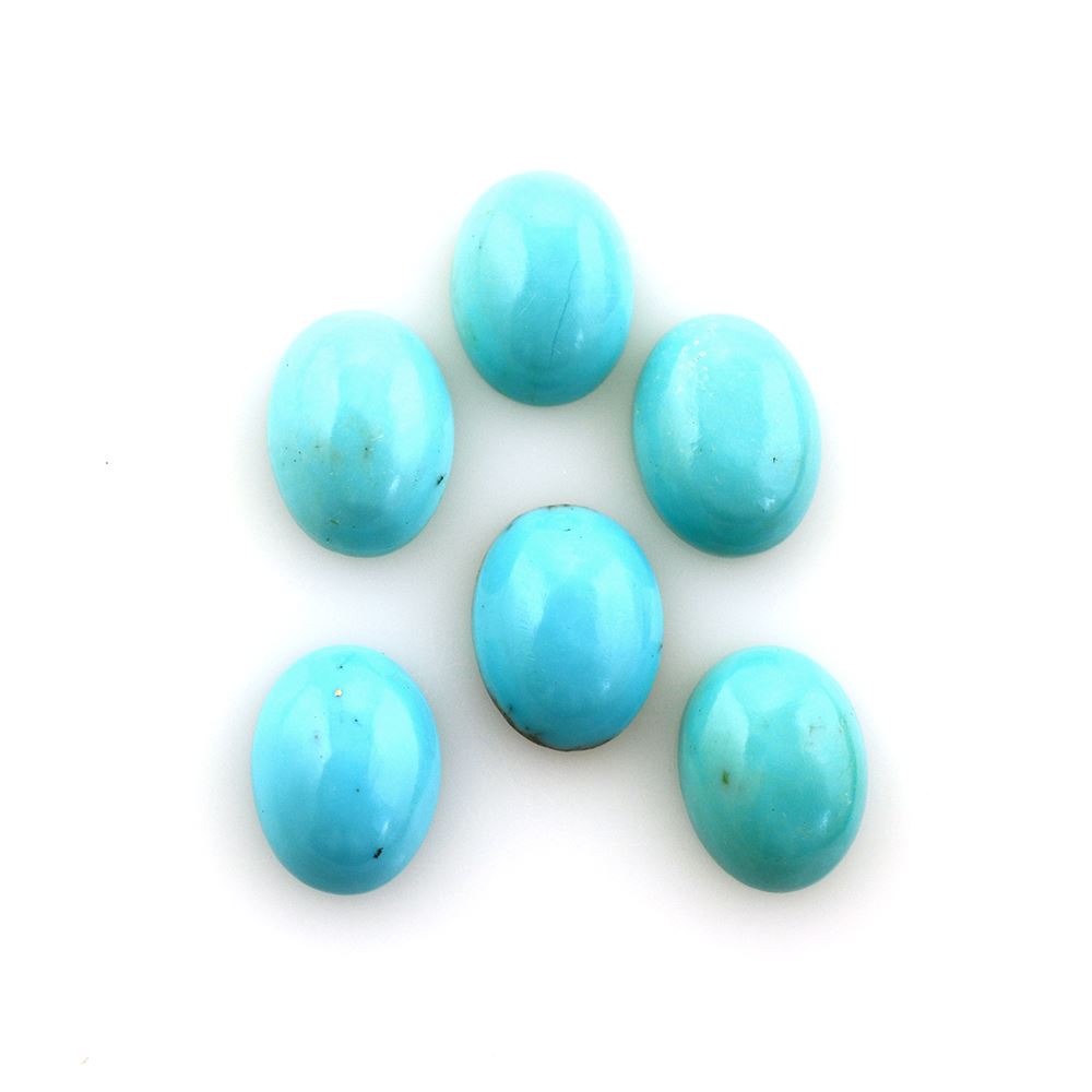 TURQUOISE OVAL CAB 8X6MM 1.12 Cts.