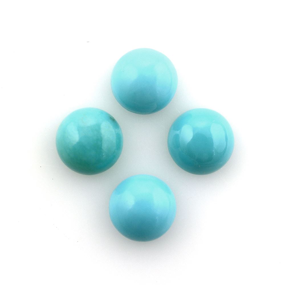 TURQUOISE ROUND CAB 6MM 0.87 Cts.