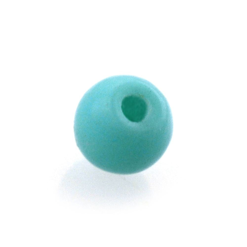 TURQUOISE PLAIN BALL'S (0.50MM HALF DRILL) 2MM 0.07 Cts.