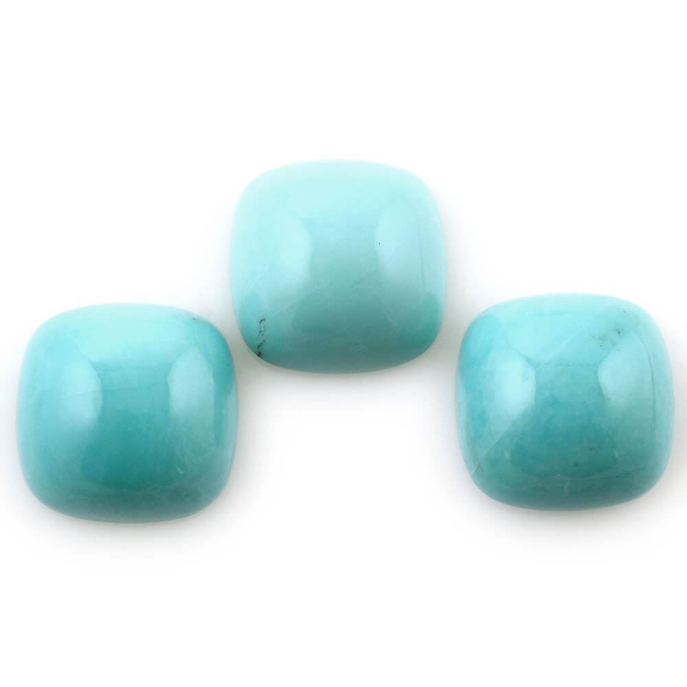 BLUE TURQUOISE CUSHION CAB (MEXICAN) 16MM 15.65 Cts.