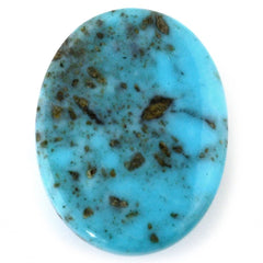 TURQUOISE OVAL CAB (MATRIX) 16X12MM 8.20 Cts.