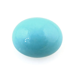 MEXICAN TURQUOISE OVAL CAB WITH FROSETD DOMED BOTTOM 10X8MM 3.31 Cts.