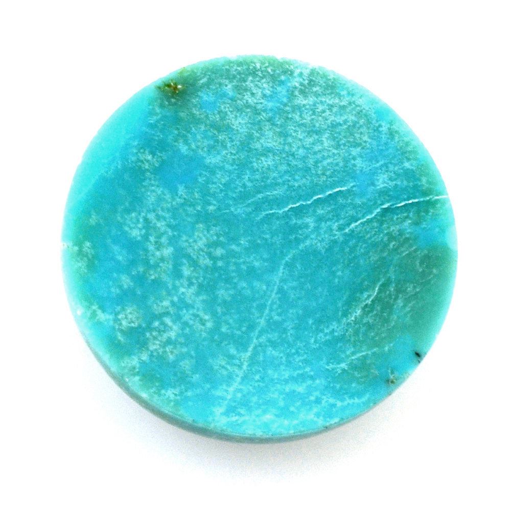 MEXICAN TURQUOISE ROUND CAB 15.50MM 12.00 Cts.