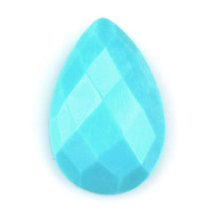 MEXICAN TURQUOISE CHECKER PEAR CAB 15X10MM 4.00 Cts.