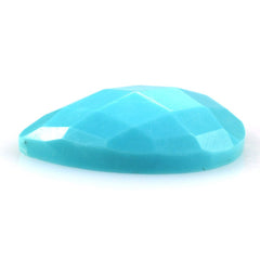 MEXICAN TURQUOISE CHECKER PEAR CAB 15X10MM 4.00 Cts.