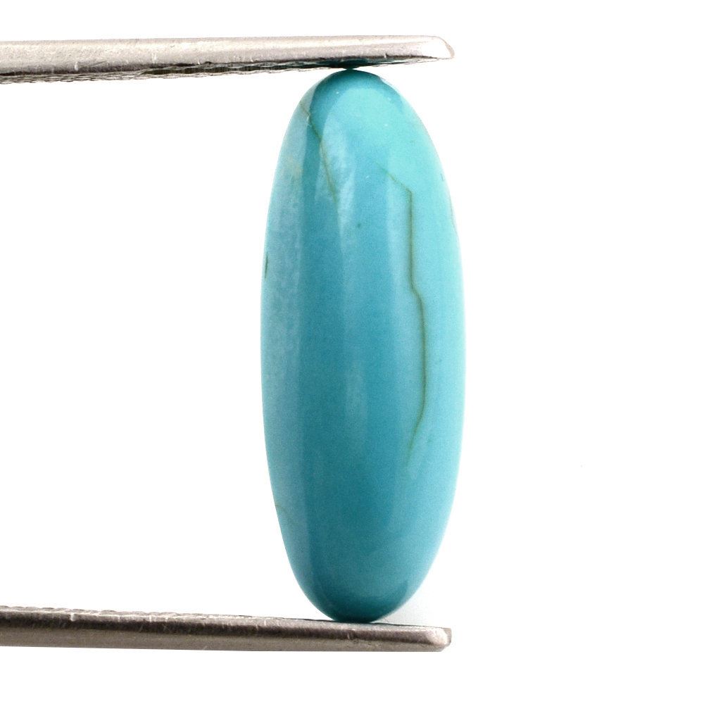 MEXICAN TURQUOISE HIGH DOME OVAL CAB 20X7MM 6.60 Cts.