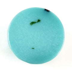 MEXICAN TURQUOISE IRREGULAR CUT ROUND CAB 12MM 6.75 Cts.