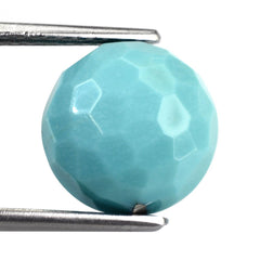 MEXICAN TURQUOISE IRREGULAR CUT ROUND CAB 12MM 6.75 Cts.