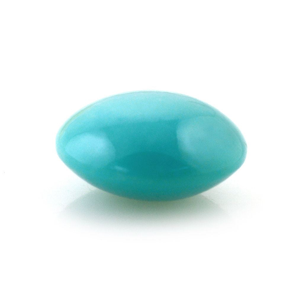 MEXICAN TURQUOISE LENTIL ROUND 10MM 3.28 Cts.