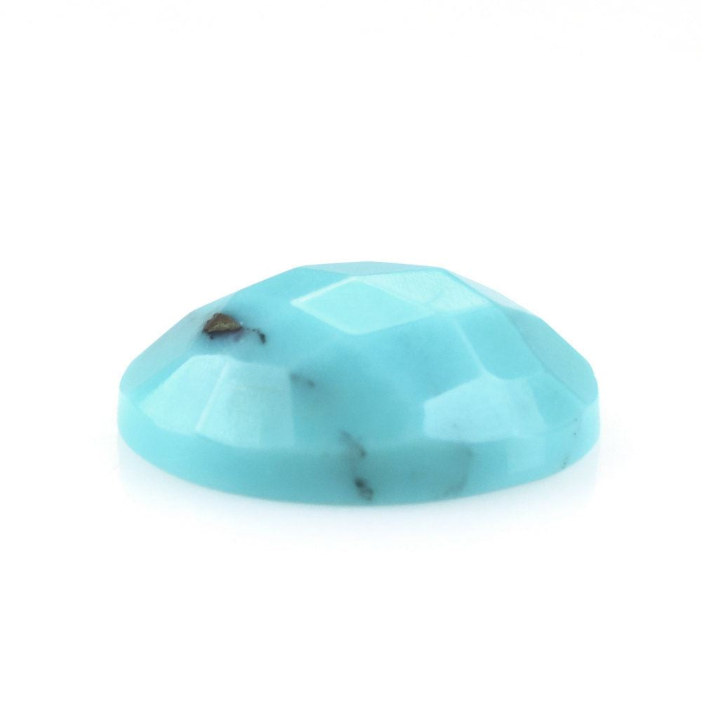 MEXICAN TURQUOISE CHECKER OVAL CAB 9X7MM 1.30 Cts.
