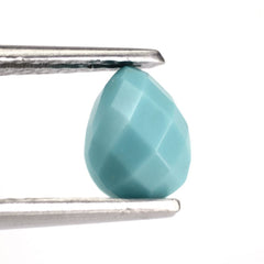 MEXICAN TURQUOISE CHECKER PEAR CAB 8X6MM 0.96 Cts.