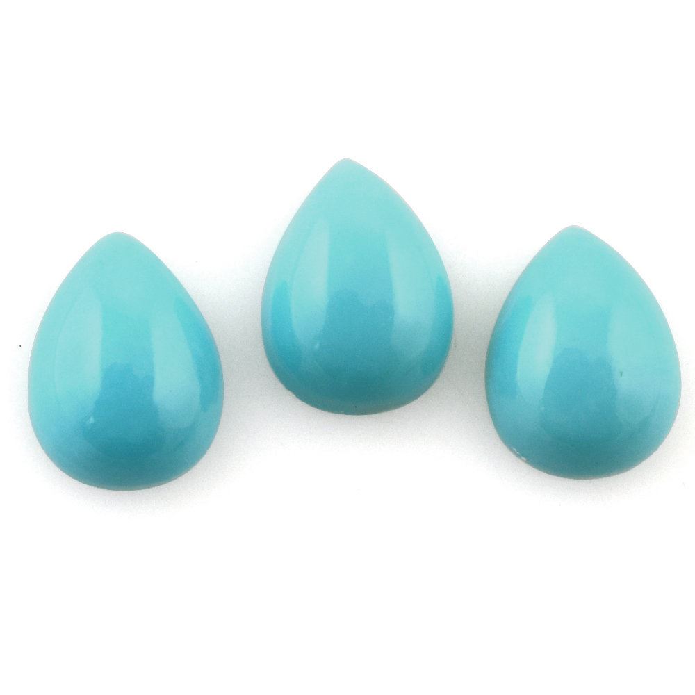 MEXICAN TURQUOISE PEAR CAB 8X6MM 1.05 Cts.