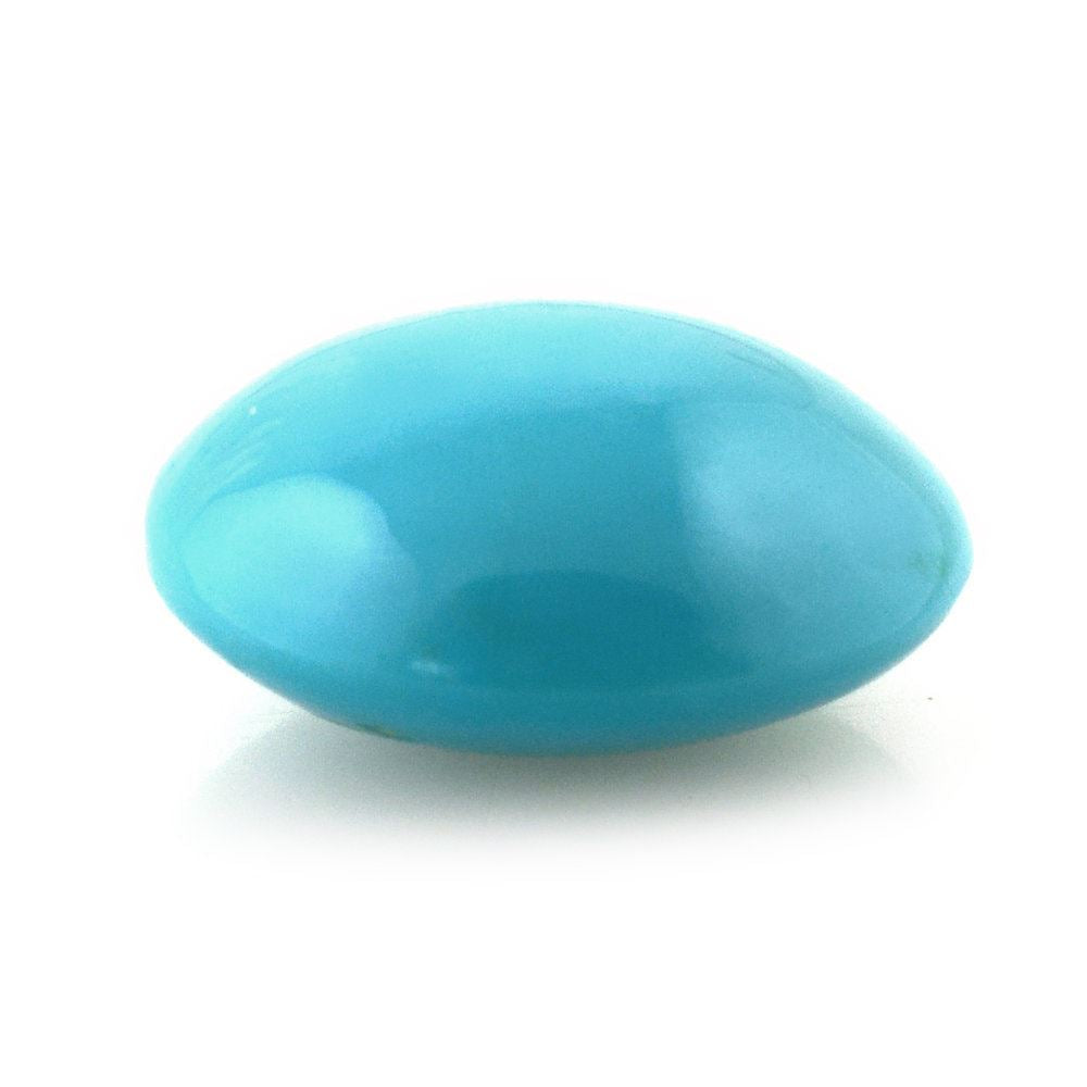 MEXICAN TURQUOISE LENTIL ROUND 10MM 3.19 Cts.