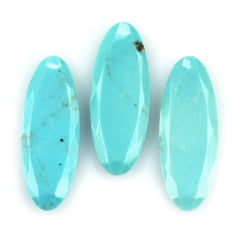 TURQUOISE BOTH SIDE TABLE CUT OVAL (MATRIX) 35X13MM 13.33 Cts.