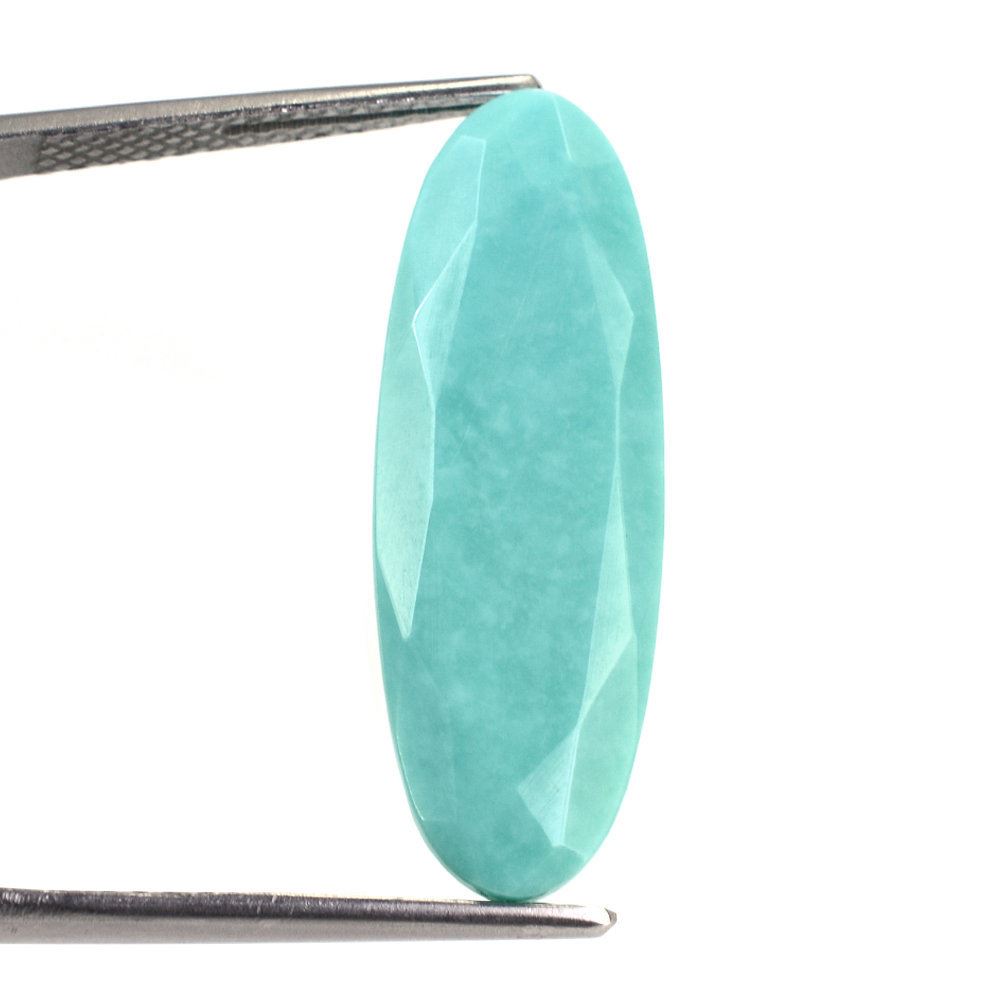 TURQUOISE BOTH SIDE TABLE CUT OVAL 28.50X10MM 9.16 Cts.