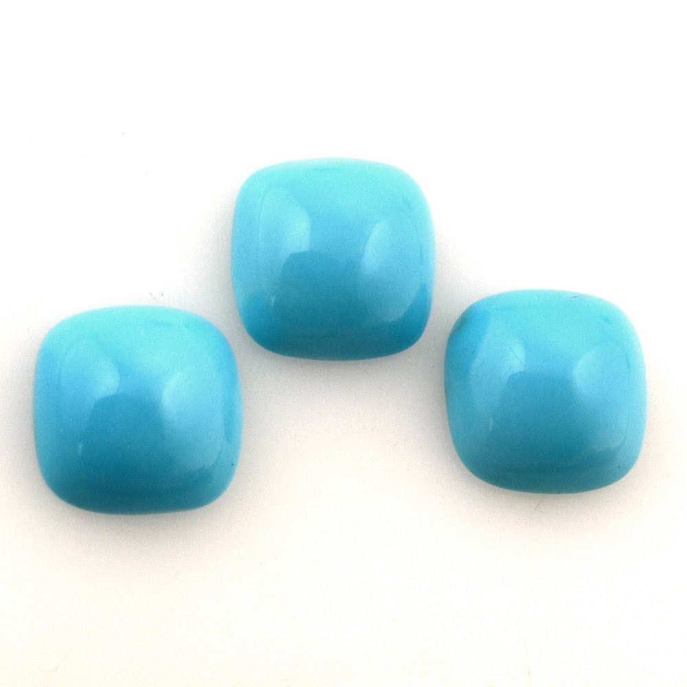 MEXICAN TURQUOISE CUSHION CAB (DAKR BLUE) 7MM 1.09 Cts.