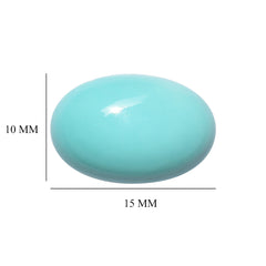 TURQUOISE OVAL CAB 15X10MM 6.40 Cts.