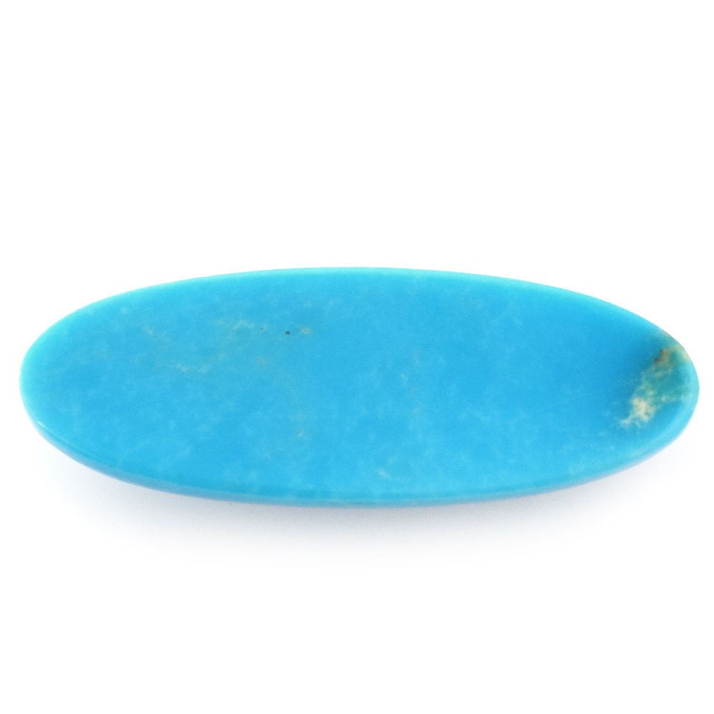 NATURAL TURQUOISE PLAIN OVAL CAB 27X10.50MM 11.41 Cts.
