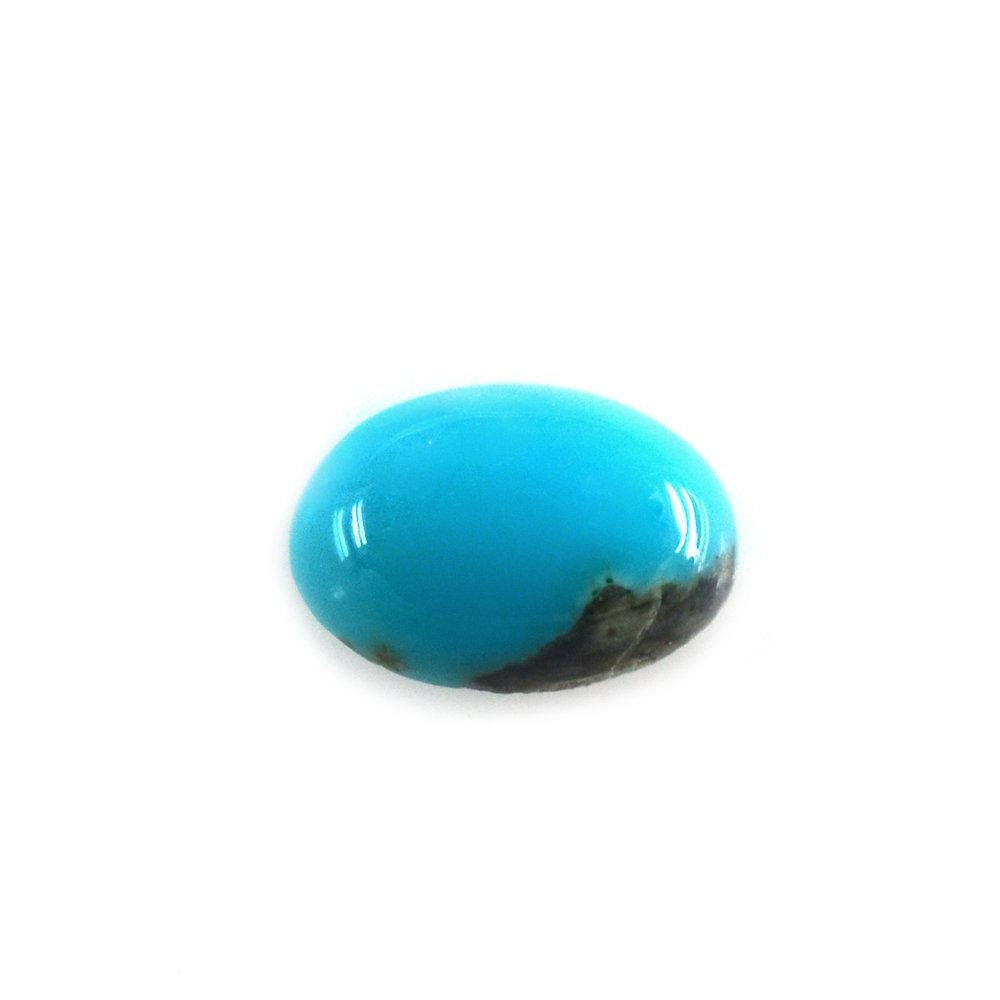 MEXICAN TURQUOISE OVAL CAB (MATRIX) 6X4MM 0.44 Cts.