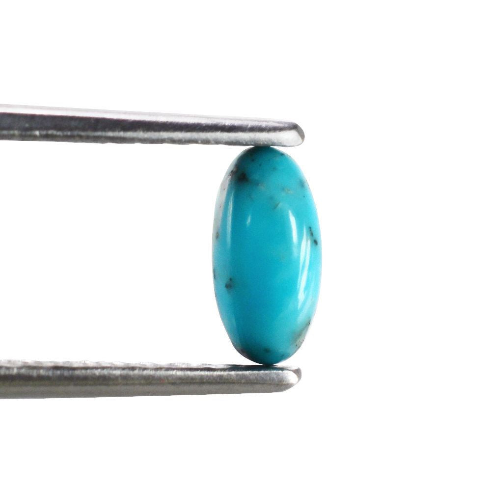 MEXICAN TURQUOISE OVAL CAB (MATRIX) 8X4MM 0.52 Cts.