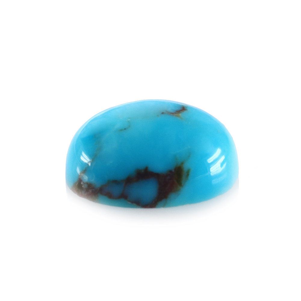 MEXICAN TURQUOISE OVAL CAB (MATRIX) 9X7MM 1.69 Cts.