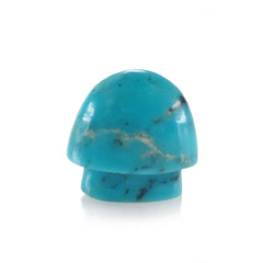MEXICAN TURQUOISE PLAIN BOTTLE CORK OVAL (MATRIX) 8X5MM 2.05 Cts.