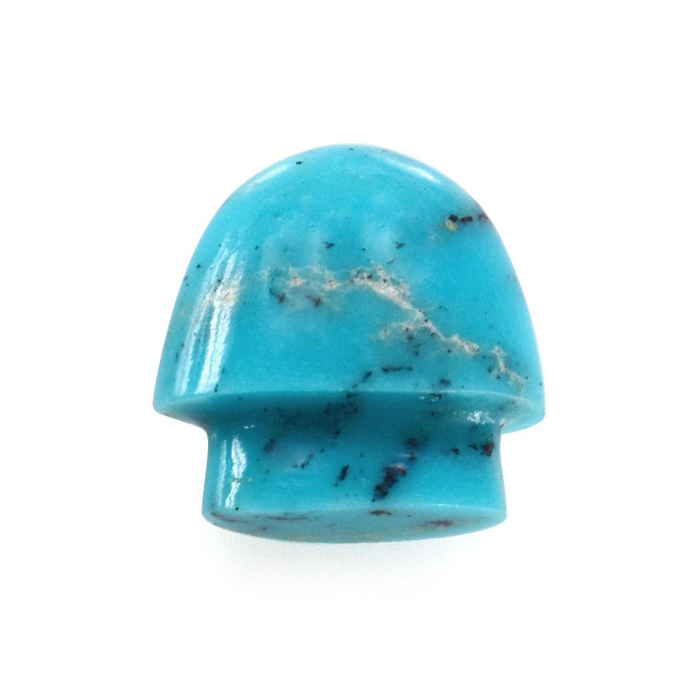 MEXICAN TURQUOISE PLAIN BOTTLE CORK OVAL (MATRIX) 8X5MM 2.05 Cts.