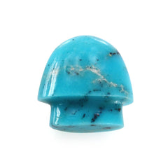 MEXICAN TURQUOISE PLAIN BOTTLE CORK OVAL (MATRIX) 8X5MM 2.05 Cts.