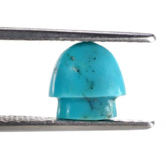 MEXICAN TURQUOISE PLAIN BOTTLE CORK OVAL (MATRIX) 8X5MM 2.05 Cts.