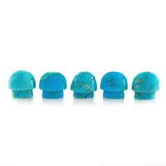 MEXICAN TURQUOISE PLAIN BOTTLE CORK OVAL (MATRIX) 8X5MM 2.05 Cts.